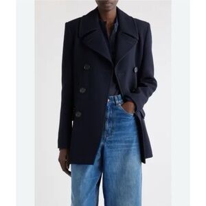 Fleurette Reese Midnight Double Breasted Wool Peacoat